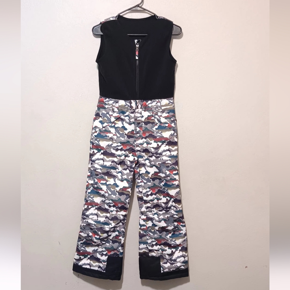 Arctic Girls-Boy Limitless Fleece Top Bib Overall‎ Black/White SzXS Thermal